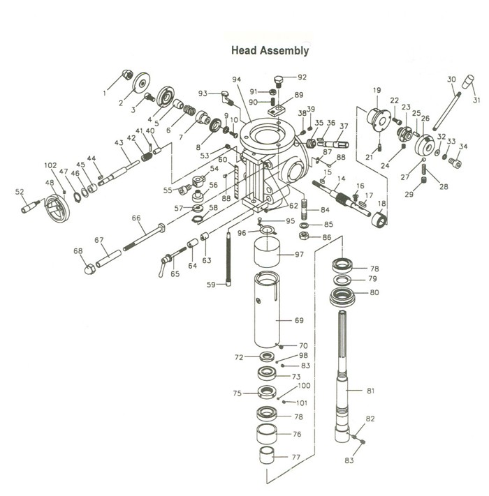 Jet 690038_JVM-836 Milling Machine Parts