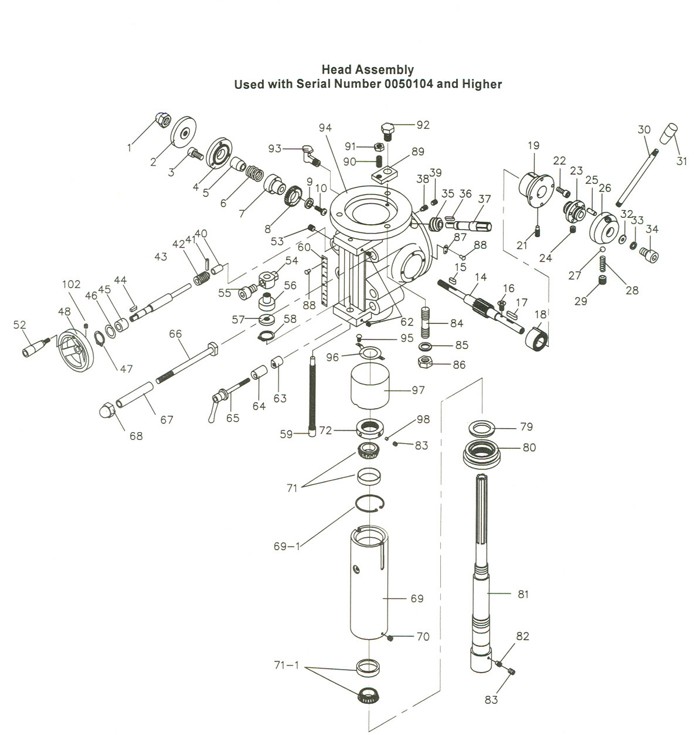 Jet 690038_JVM-836 Milling Machine Parts