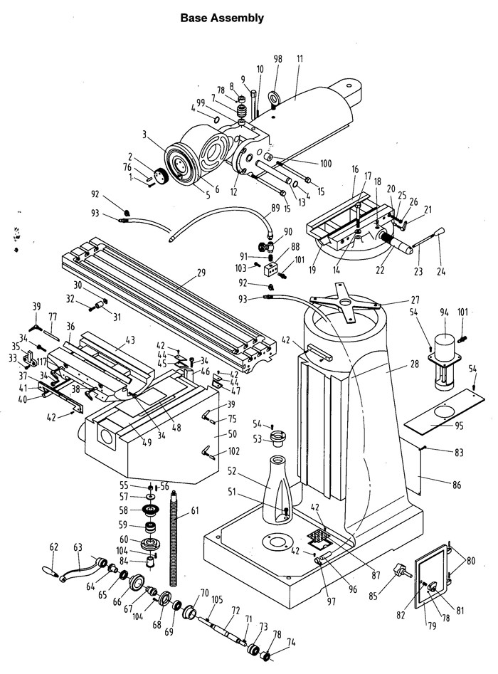 Jet 690082_JTM Turret Mill Parts