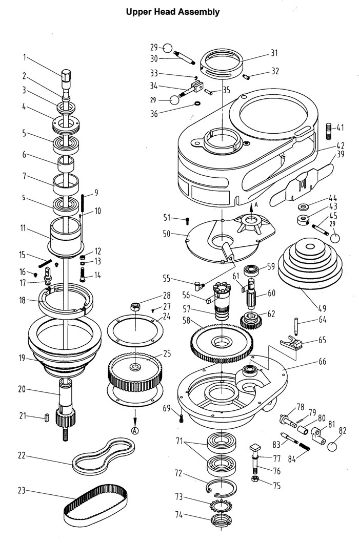 Jet 690089_JTM2 Turret Mill Parts