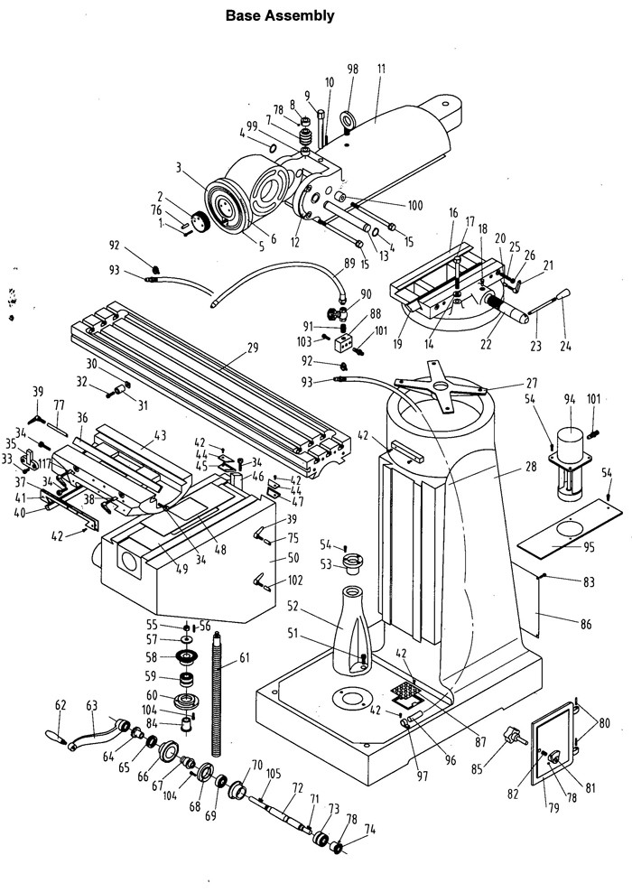 Jet 690089_JTM2 Turret Mill Parts