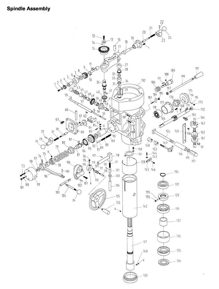 Jet 690098_JTM4VS Turret Mill Parts