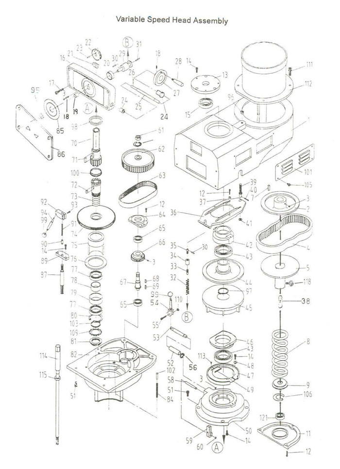 Jet 690910_JTM-1050 Turret Mill Parts