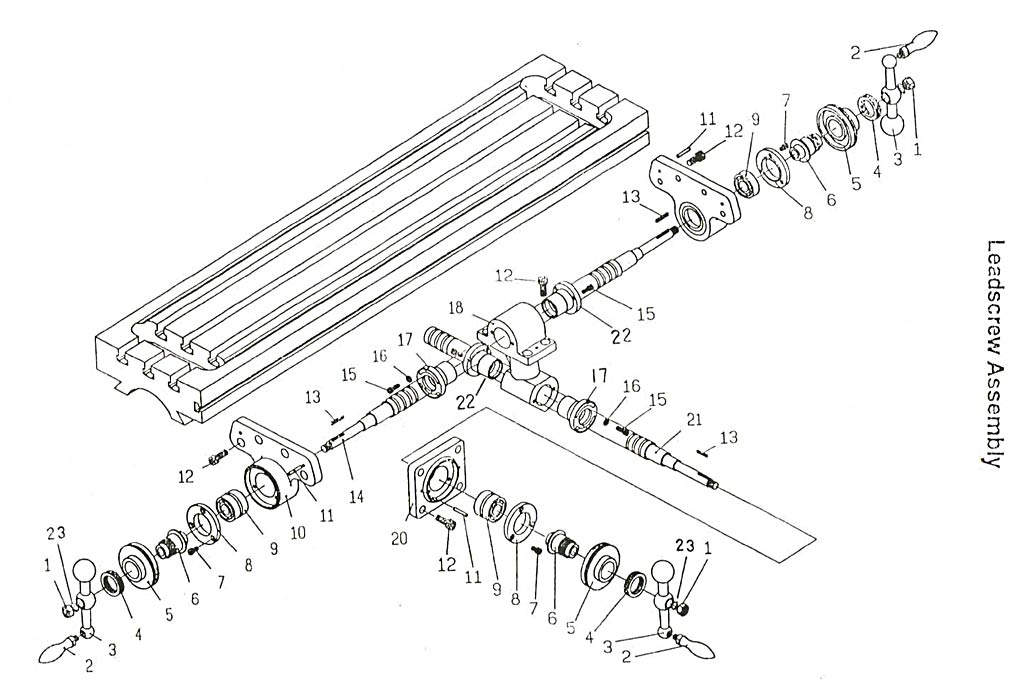 Jet 690910_JTM-1050 Turret Mill Parts