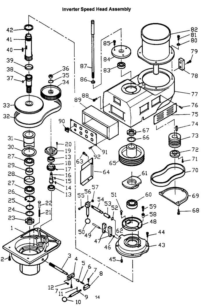 Jet 690912_JTM-1050EVS Turret Mill Parts