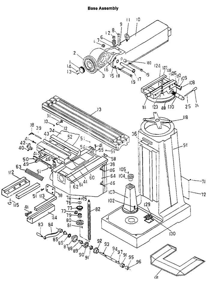 Jet 690912_JTM-1050EVS Turret Mill Parts