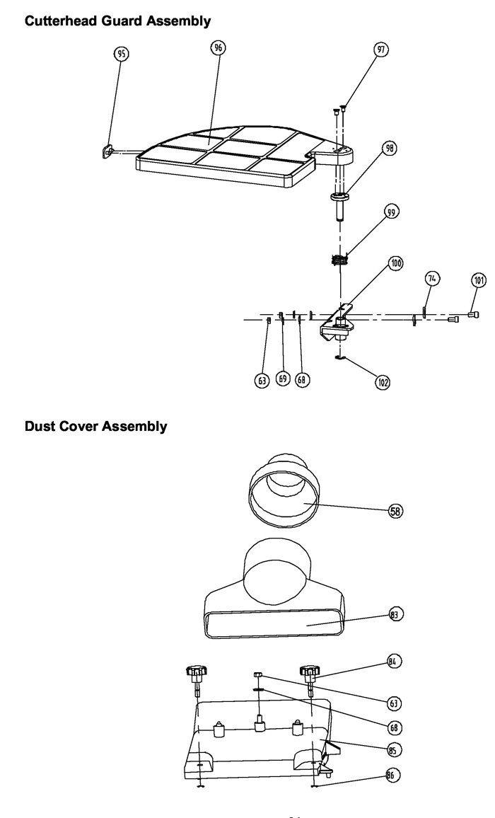 Jet 707400_JJP-8BT Jointer-Planer Parts