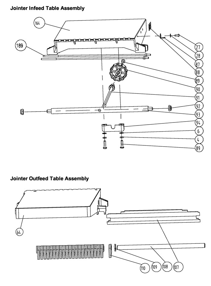 Jet 707400_JJP-8BT Jointer-Planer Parts