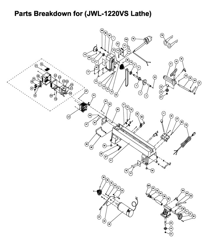 Jet 708375VS_JML-1014VSI Lathe Parts