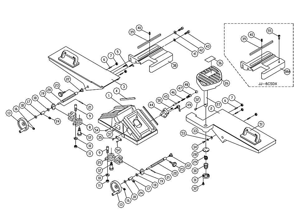 Jet 708457DXK_JJ-6CSDX Jointer Parts