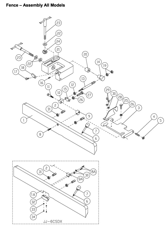 Jet 708457K_JJ-6CSX Jointer Parts