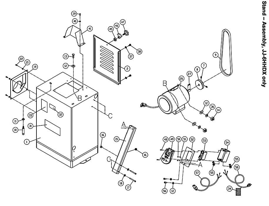 Jet 708466DXK_JJ-6HHDX Jointer Parts