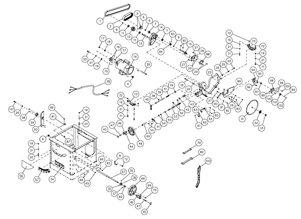 Jet 708492K_JPS-10TS Table Saw Parts