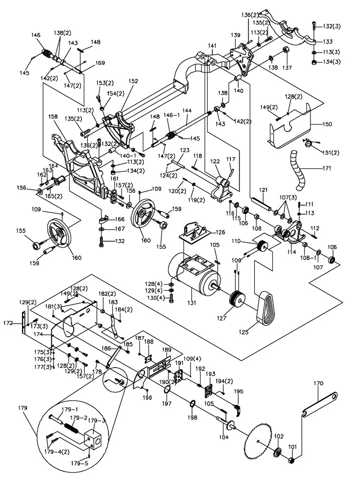 Jet 708675PK_XACTA XACTA Table Saw Parts