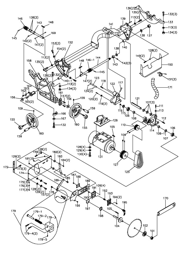 Jet 708677PK_XACTA XACTA Table Saw Parts