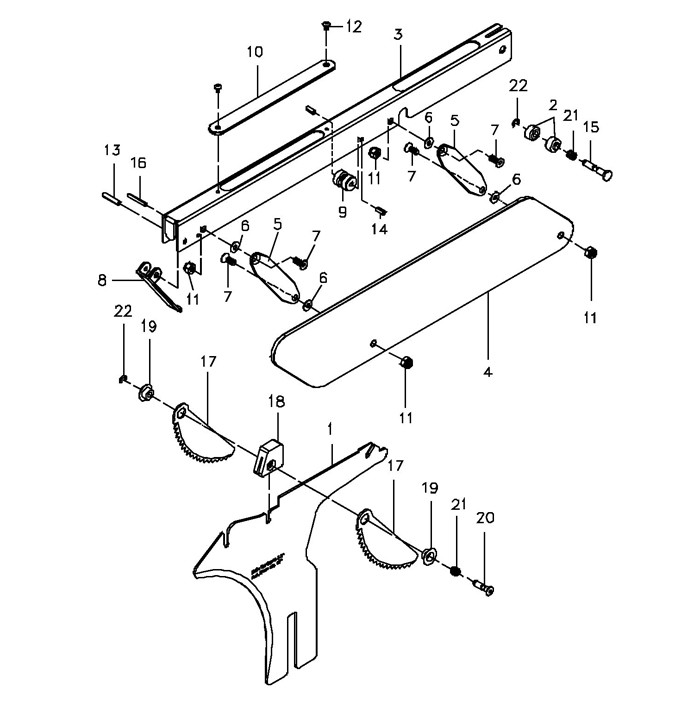 Jet 708677PK_XACTA XACTA Table Saw Parts