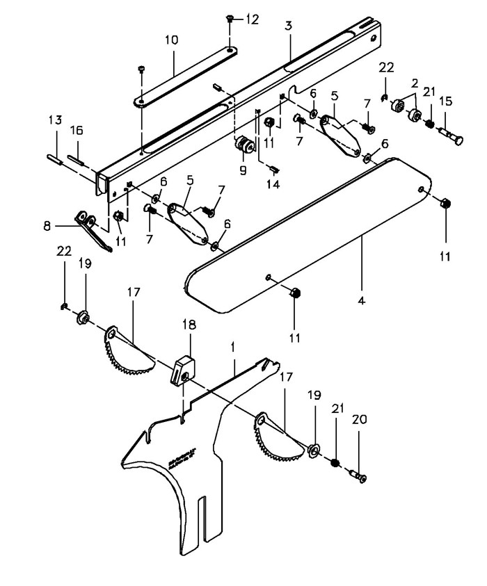 Jet 708678PK_XACTA XACTA Table Saw Parts