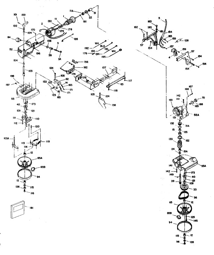 Porter Cable 736 Portable Band Saw Parts