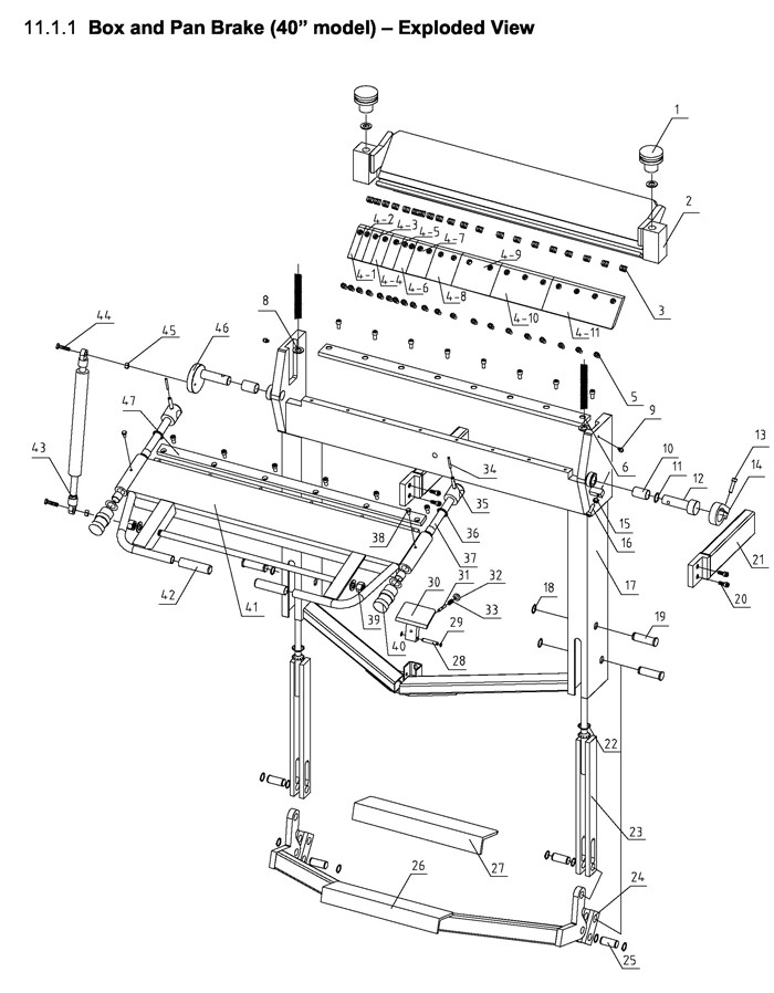 Jet 752125_BPF-1240 Box and Pan Brake Parts