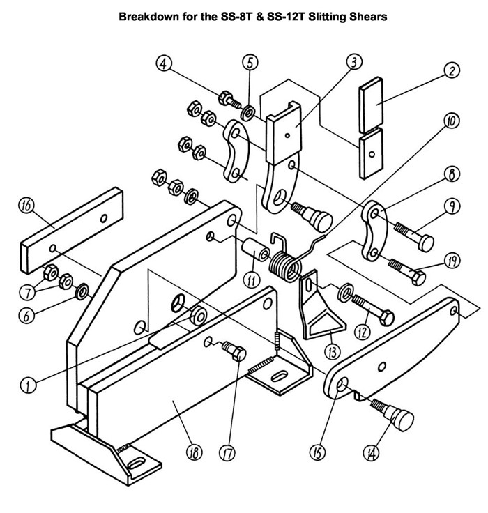 Jet 755108K_SS-8T Slitting Shear Parts