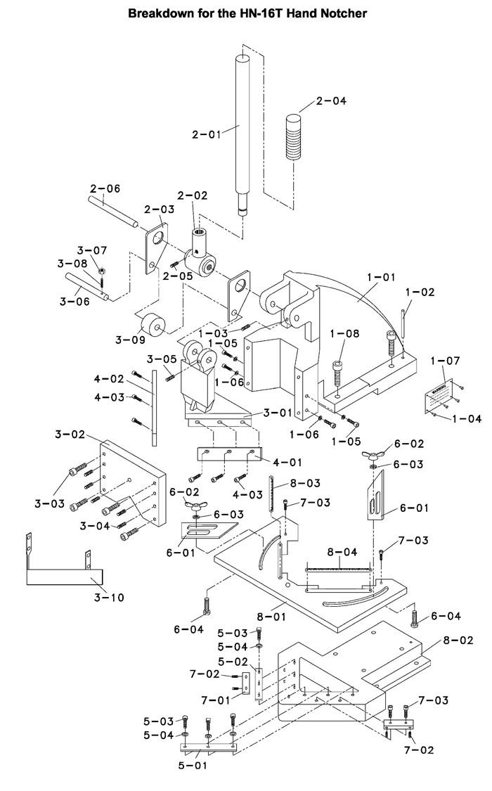 Jet 756016_HN-16T Hand Notcher Parts