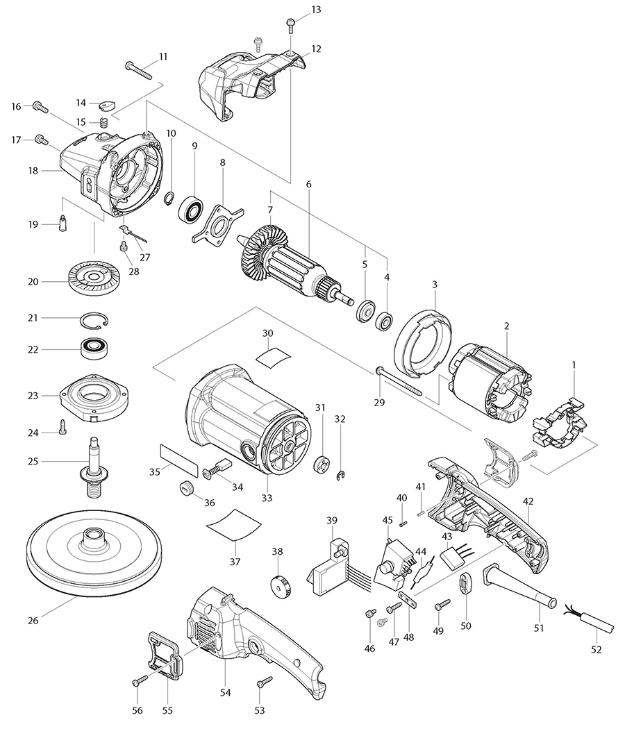 9237C Makita Polisher and Sander Parts