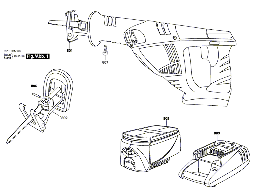 Skil 9351 f012935100 Parts - Reciprocating Saw