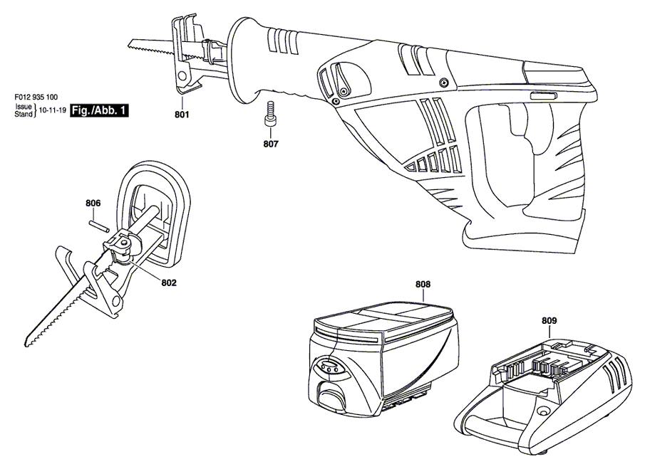 Skil 9352 f012935200 Parts - Reciprocating Saw