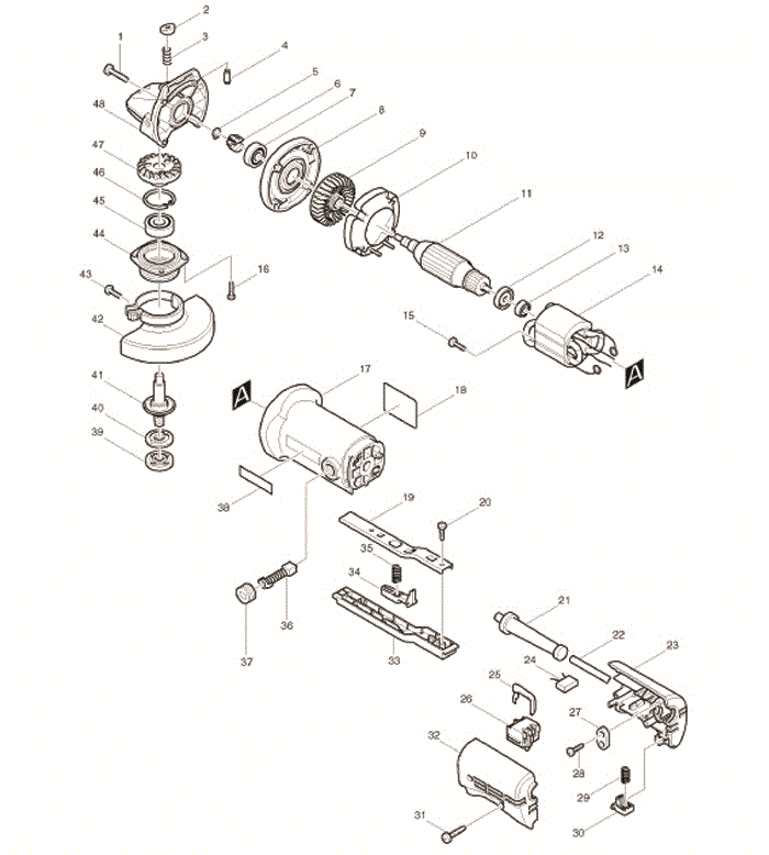 Makita 9526pb Parts - Grinder