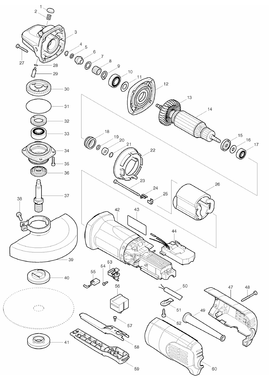 9566PCX1 Makita Polisher and Sander Parts