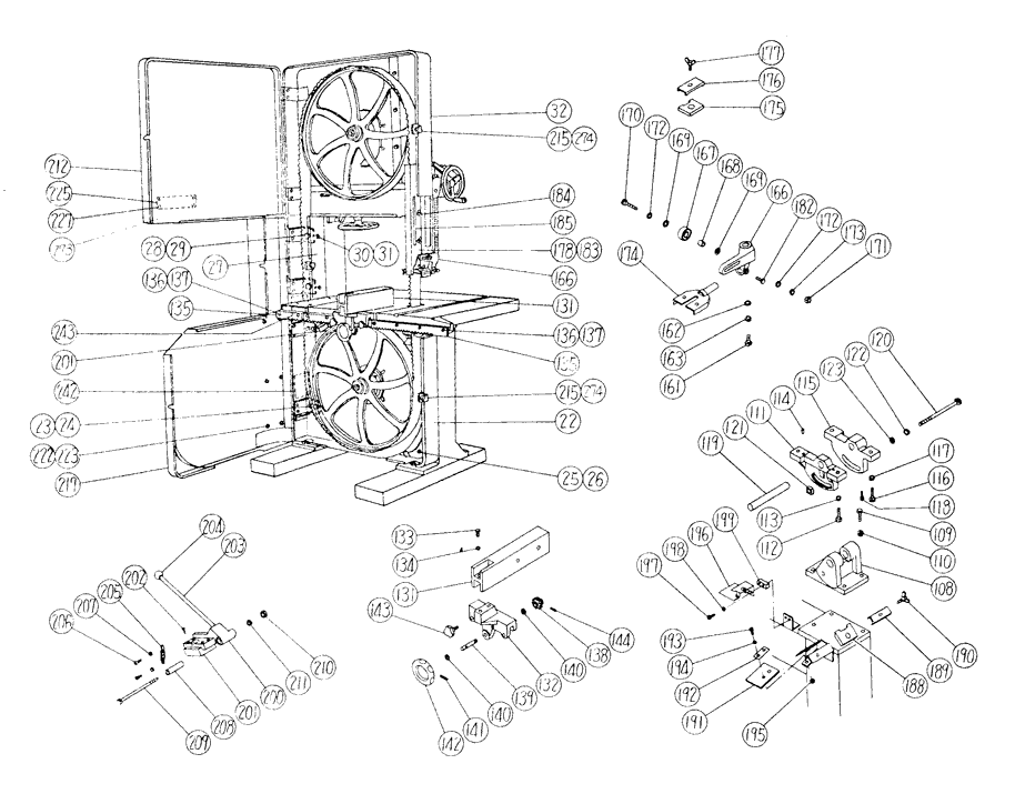 Hitachi B-750A Parts - Bandsaw