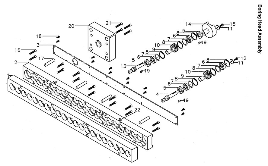 Powermatic CBM21 Line Bore Parts (1791302)