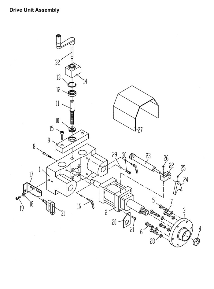 Powermatic CBM21 Line Bore Parts (1791302)