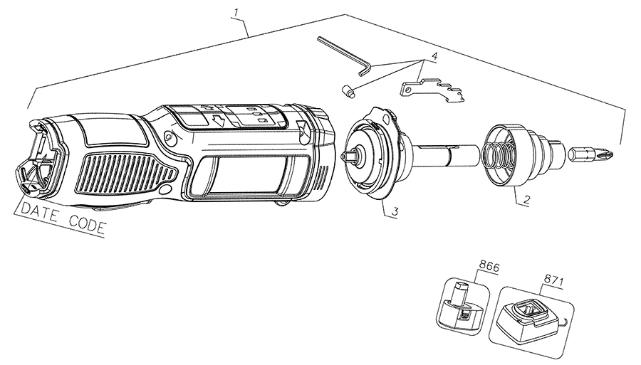 DCF681N2 Dewalt Screwdriver Parts