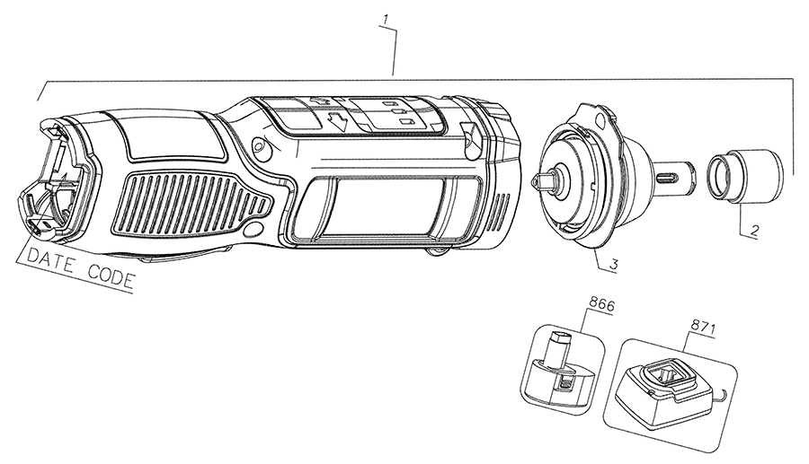 DCF682N1 Dewalt Screwdriver Parts