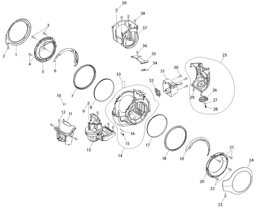 DCL500Z Makita Vacuum Parts