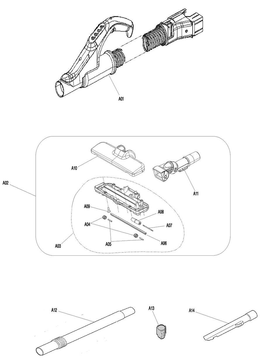 DCL500Z Makita Vacuum Parts