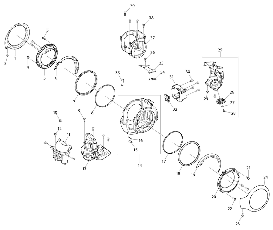 DCL501Z Makita Vacuum Parts