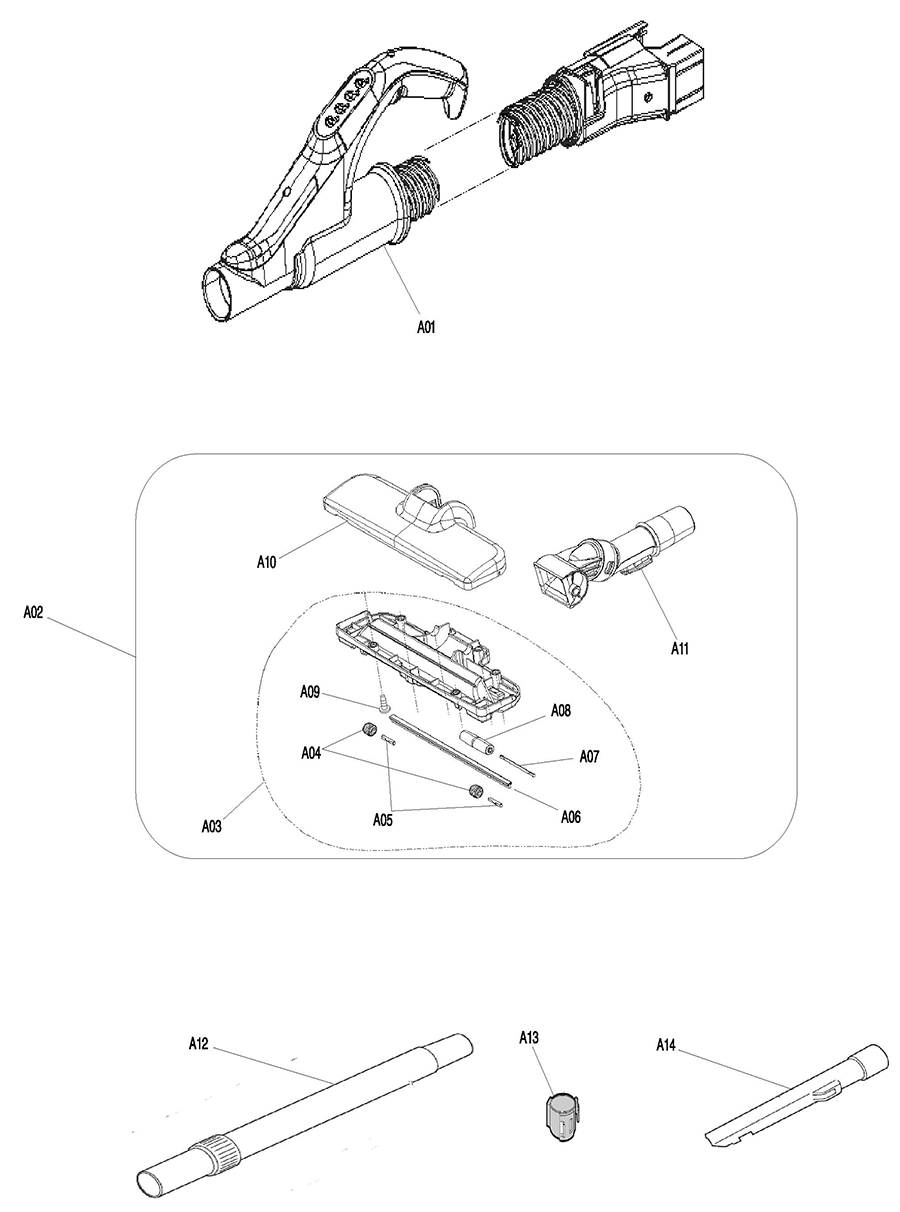 DCL501Z Makita Vacuum Parts