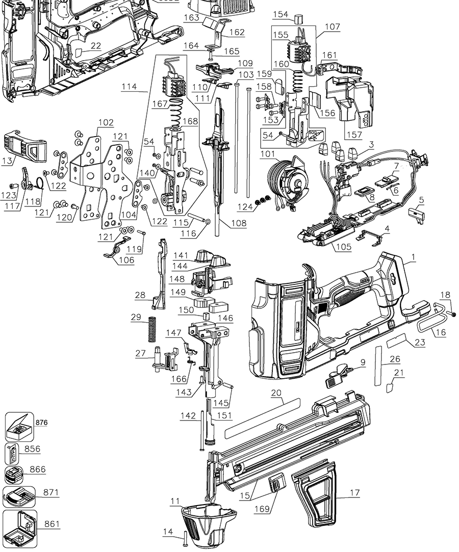 DCN890P2 Dewalt Nailer Parts