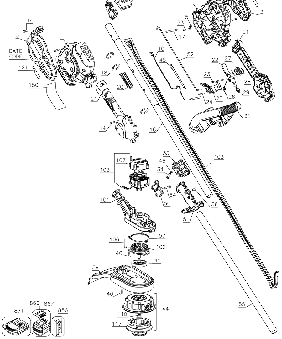 DCST970X1 Outdoor Power Equipment Parts