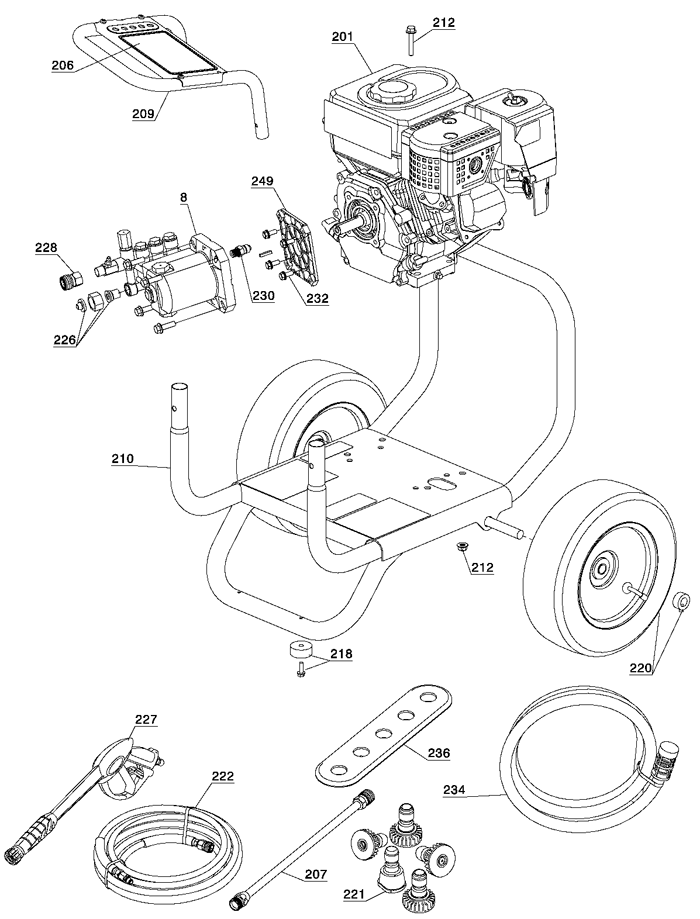 DeWalt DH3028 0 Parts - Pressure Washer