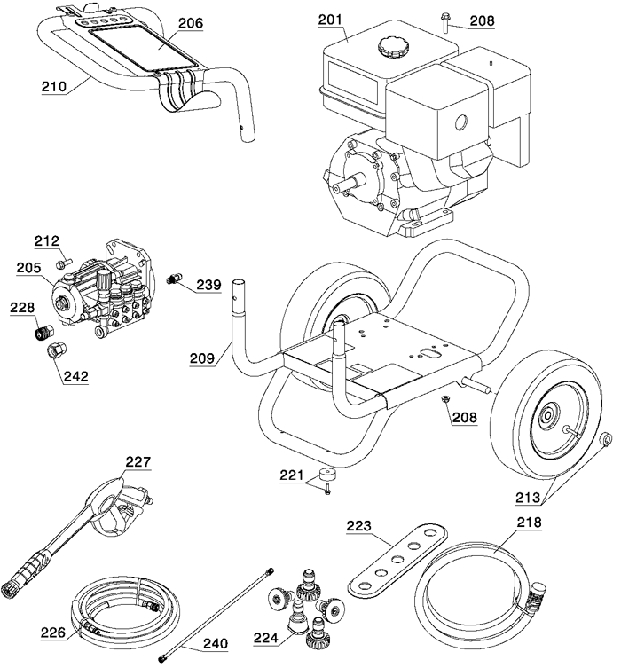 DeWalt DH4240 0 Parts - Pressure Washer