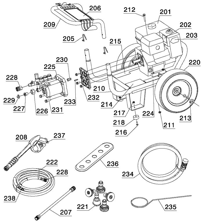 DeWalt DP2800 1 Parts - Pressure Washer