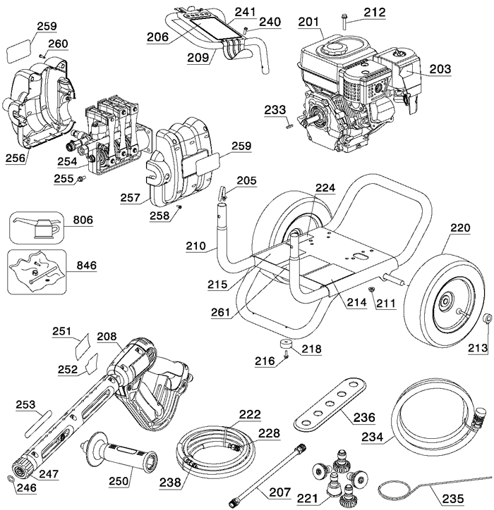 DeWalt DPD3800 1 Parts - Pressure Washer