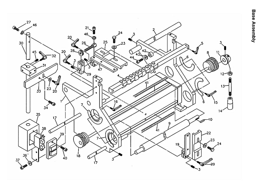 Powermatic DT45 Dovetail Machine Parts (1791304)