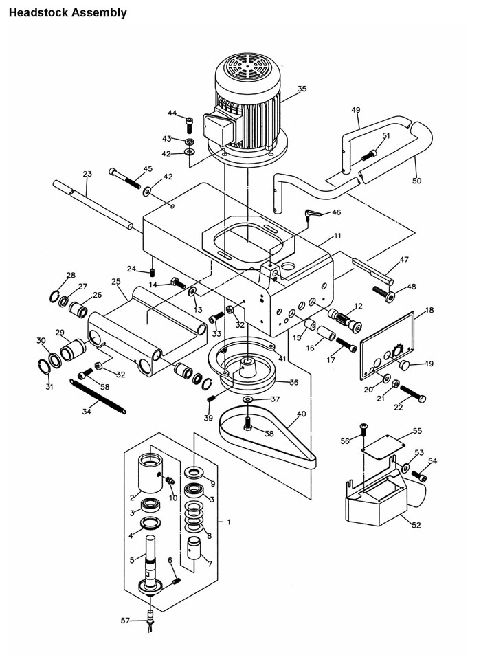 Powermatic DT45 Dovetail Machine Parts (1791304)