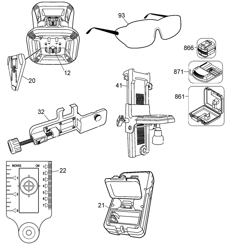 DW074LR Dewalt Rotary Laser Parts