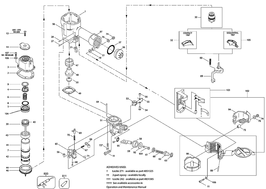 DW325C Dewalt Nailer Parts