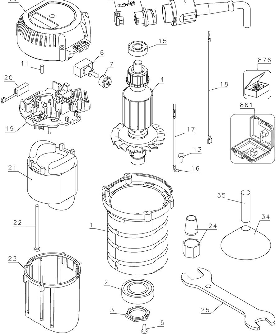 DW616K Dewalt Router Parts